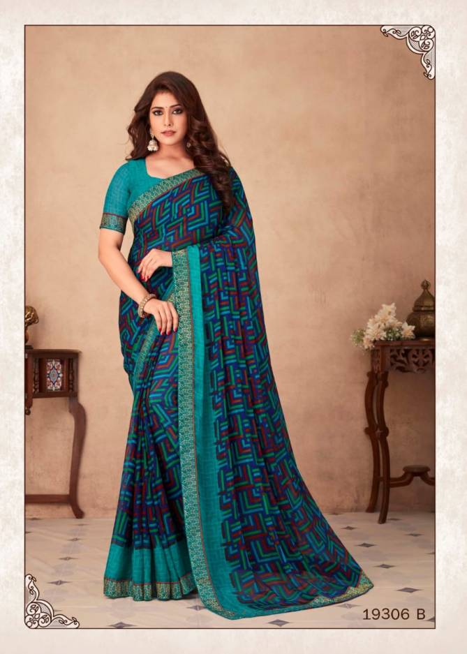 Ruchi Savera Hits Regular Wear Wholesale Printed Chiffon Saree Catalog